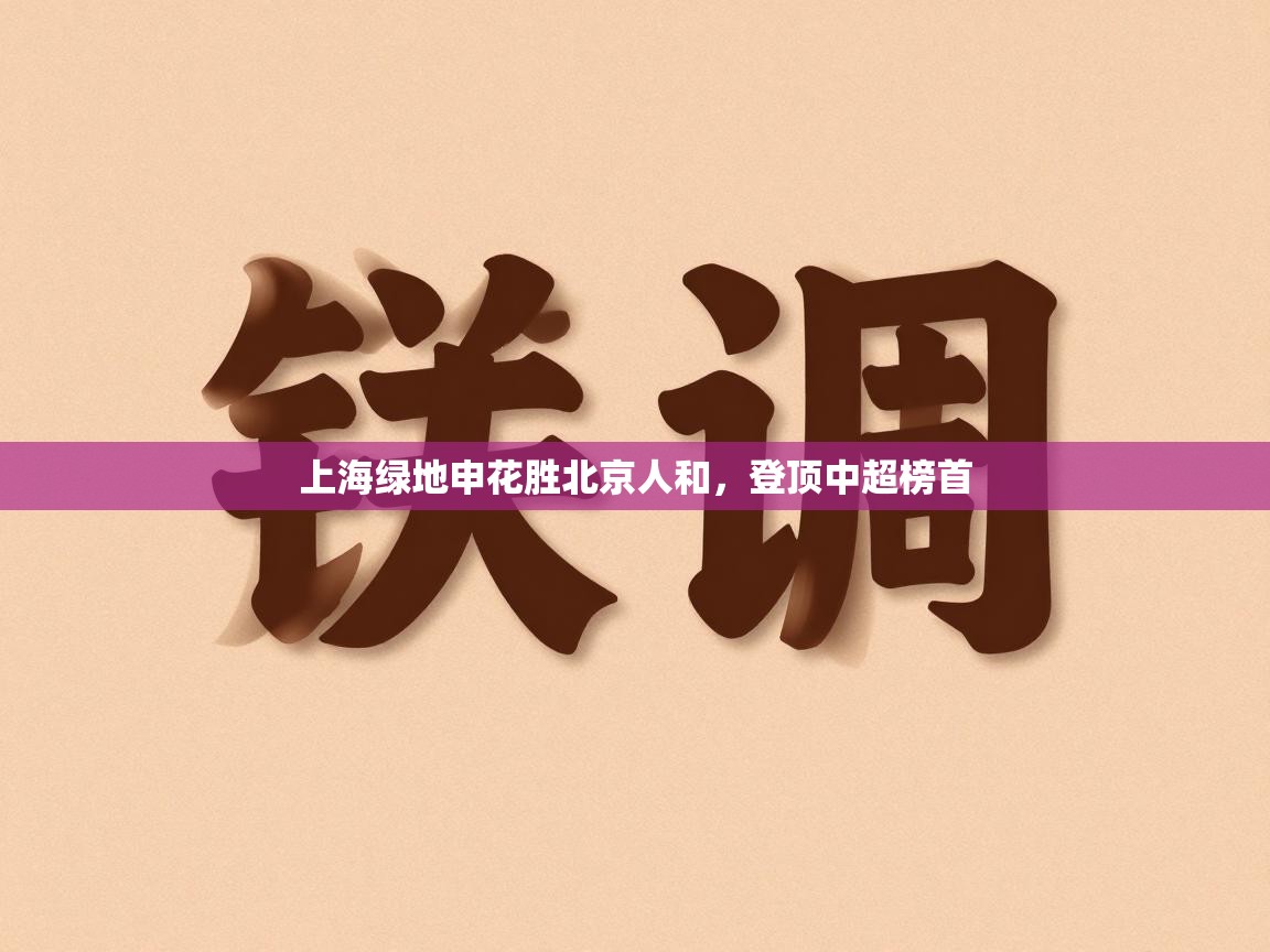 上海绿地申花胜北京人和,登顶中超榜首 第2张